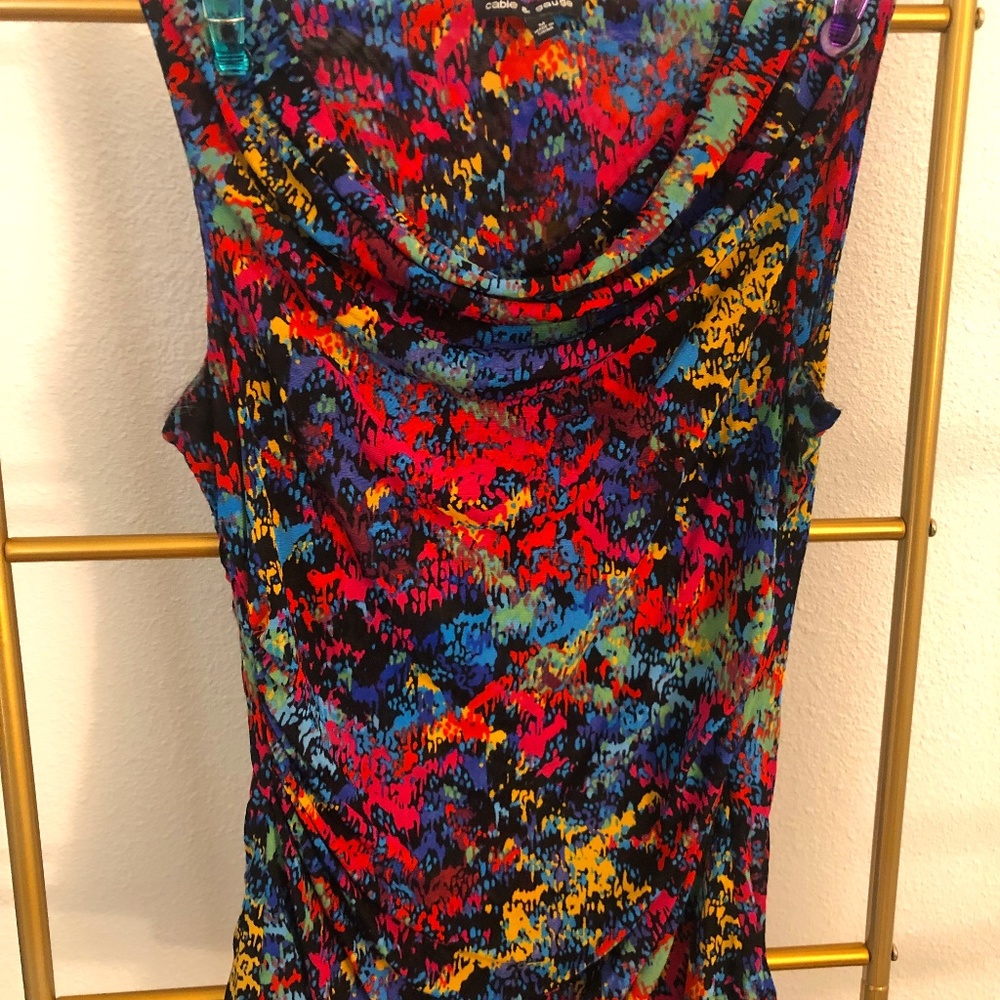 Cable and Gauge colorful blouse sleeveless size medium
